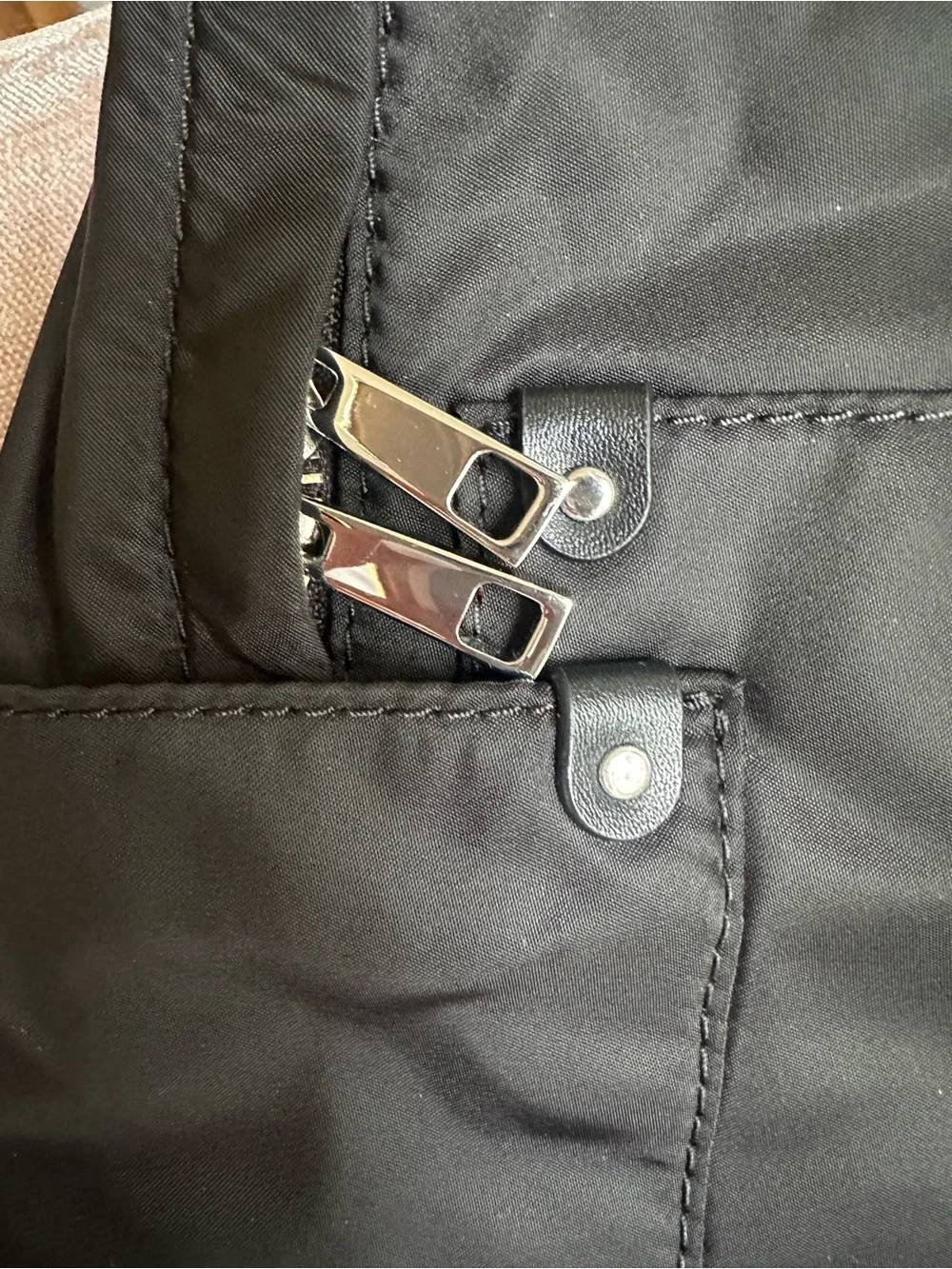Marc Jacobs Black Nylon Backpack with Front Pockets and Adjustable Straps